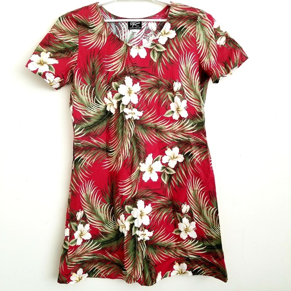 Shannon Marie Hibiscus Hawaiian Tunic Dress - Picture 1 of 4